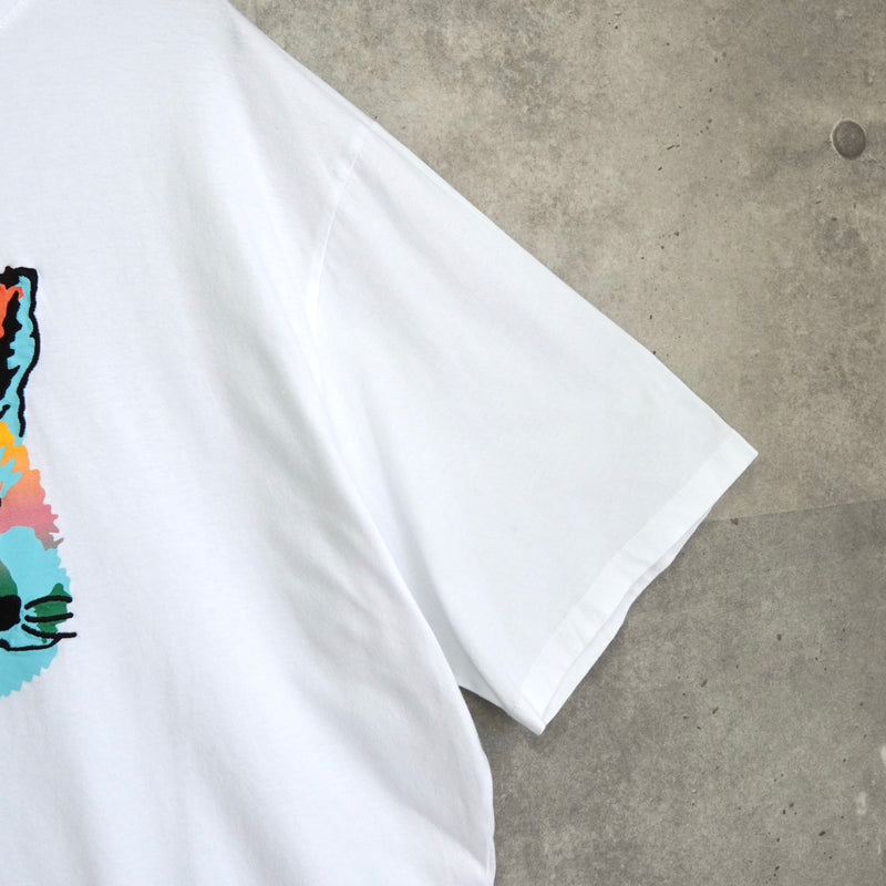 メゾン キツネ フォックスヘッド プリント Tシャツ ホワイト