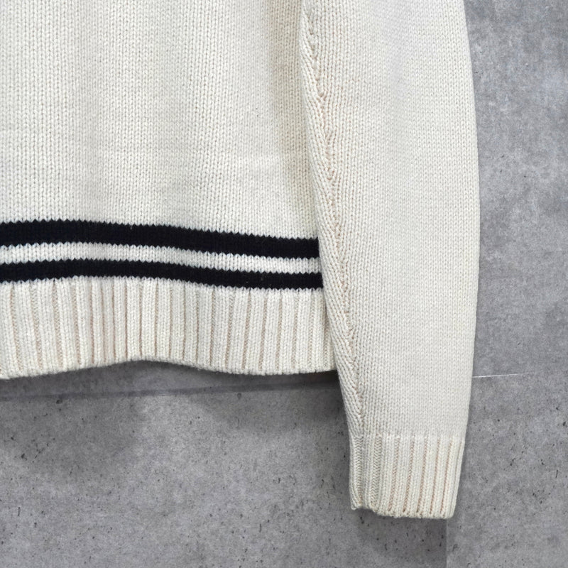 フレッド ペリー ロゴ チルデンニット アイボリー