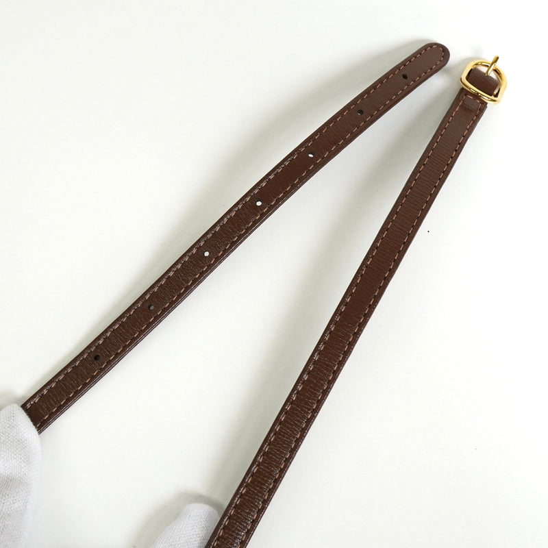 グッチ ジャッキー 1961 GGスプリーム / レザー 2way ミニ ハンドバッグ ショルダーバッグ ブラウン - NEWSED