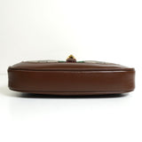 グッチ ジャッキー 1961 GGスプリーム / レザー 2way ミニ ハンドバッグ ショルダーバッグ ブラウン - NEWSED