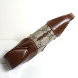 グッチ ジャッキー 1961 GGスプリーム / レザー 2way ミニ ハンドバッグ ショルダーバッグ ブラウン - NEWSED