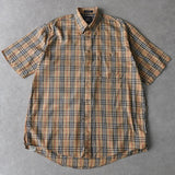 1970〜1980s Logo Embroidery Check Shirt - NEWSED