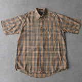 1970〜1980s Logo Embroidery Check Shirt - NEWSED