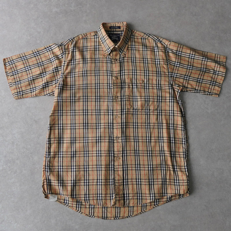 1970〜1980s Logo Embroidery Check Shirt - NEWSED