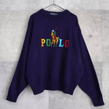 1970's Polo Big Logo Sweater - NEWSED