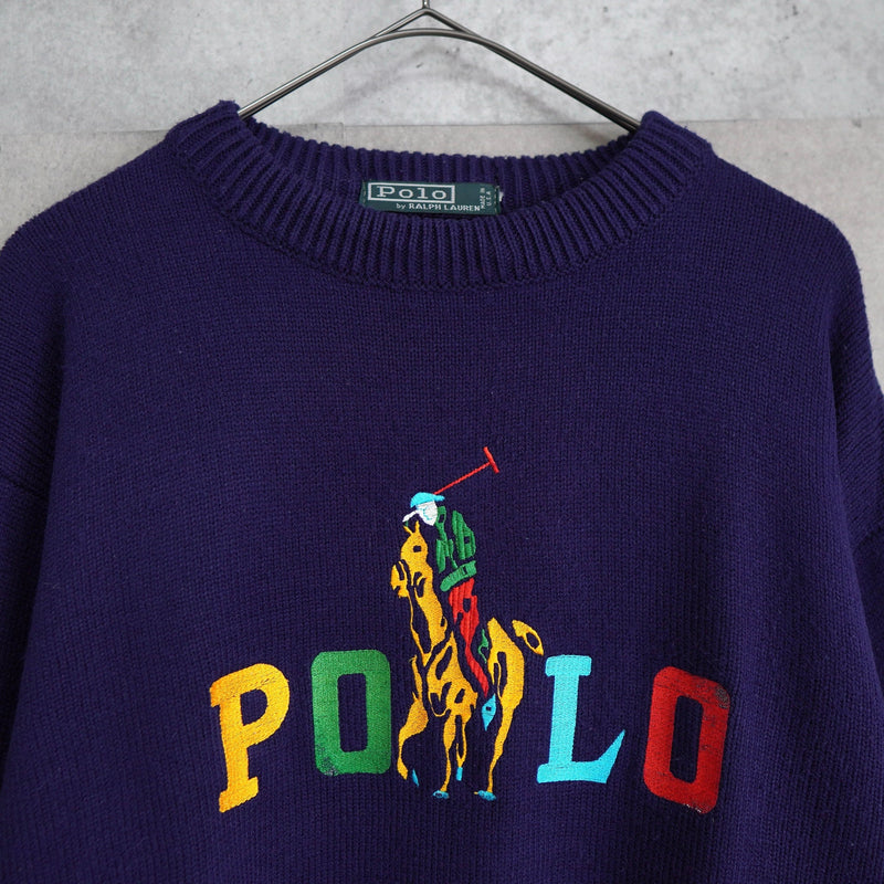 1970's Polo Big Logo Sweater - NEWSED