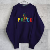 1970's Polo Big Logo Sweater - NEWSED