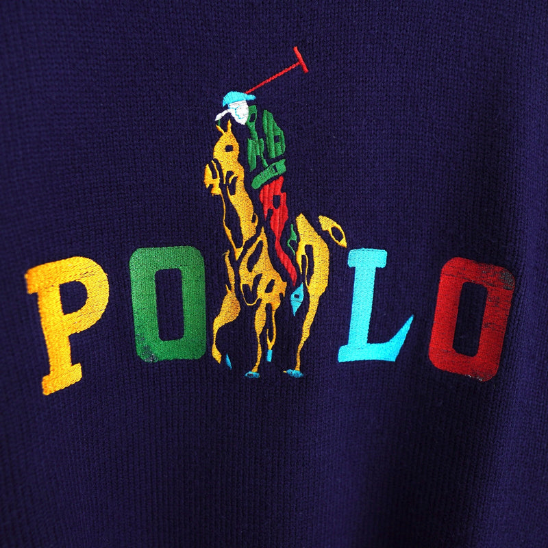 1970's Polo Big Logo Sweater - NEWSED