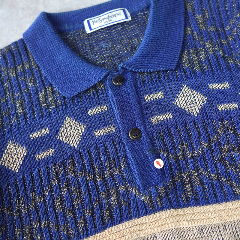 1970's Short Sleeve Polo Sweater - NEWSED