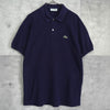 Lacoste 1980 年代海军蓝徽标短袖 Polo 衫