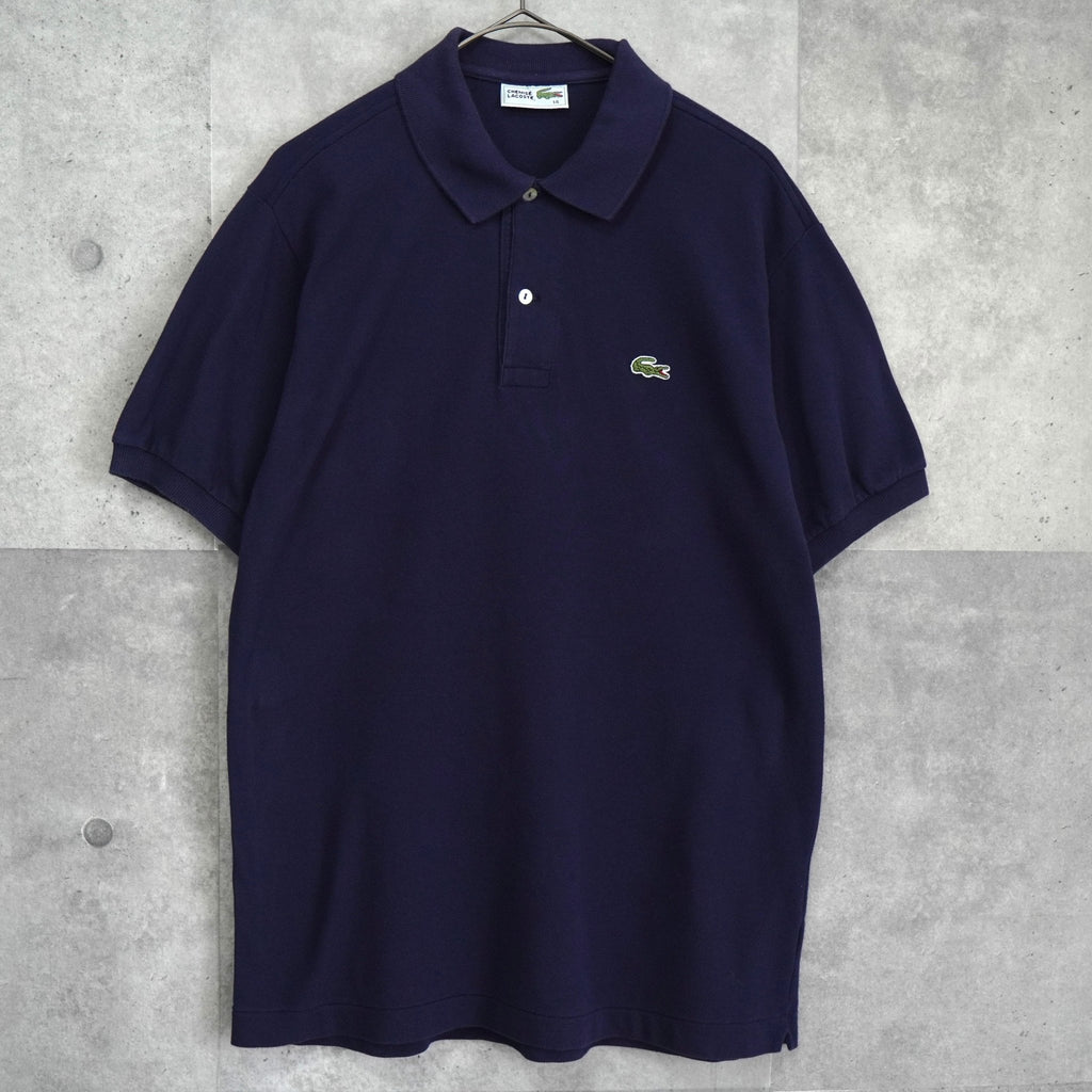 Lacoste 1980 年代海军蓝徽标短袖 Polo 衫