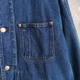 1980's - 1990's Corduroy Collar Box Denim Jacket - NEWSED