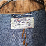 1980's - 1990's Corduroy Collar Box Denim Jacket - NEWSED