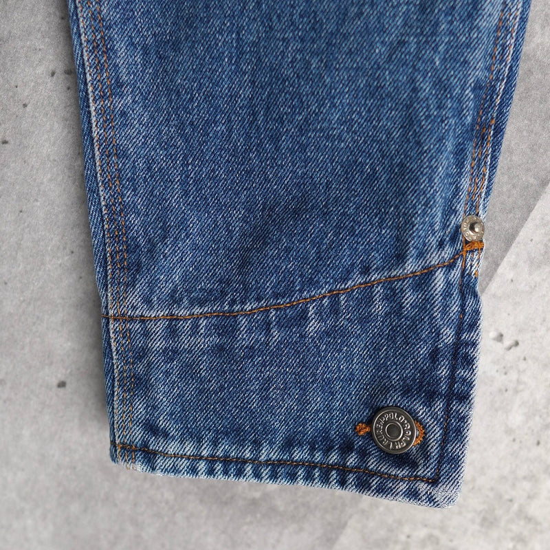 1980's - 1990's Corduroy Collar Box Denim Jacket - NEWSED