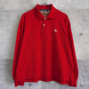 1980's-1990's Logo Embroidery Long Sleeve Polo Shirt