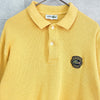 衬裙 Lacoste 1980 年代复古徽章徽标 Polo 针织黄色