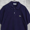 Lacoste 1980 年代海军蓝徽标短袖 Polo 衫