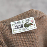 1980's Argyle Pattern Logo Patch Cardigan - NEWSED