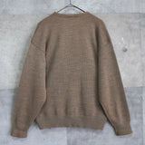 1980's Argyle Pattern Logo Patch Cardigan - NEWSED