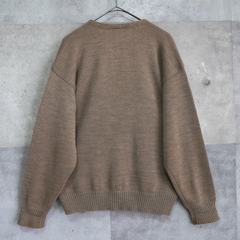 1980's Argyle Pattern Logo Patch Cardigan - NEWSED