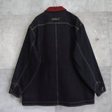 1980's Corduroy Collar Denim Jacket - NEWSED