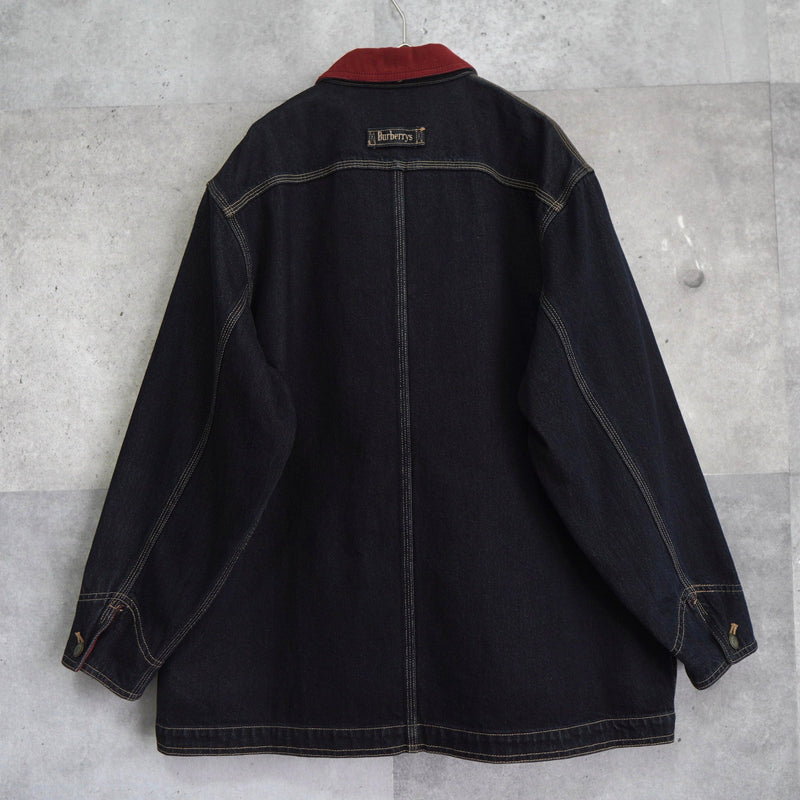 1980's Corduroy Collar Denim Jacket - NEWSED