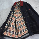 1980's Corduroy Collar Denim Jacket - NEWSED