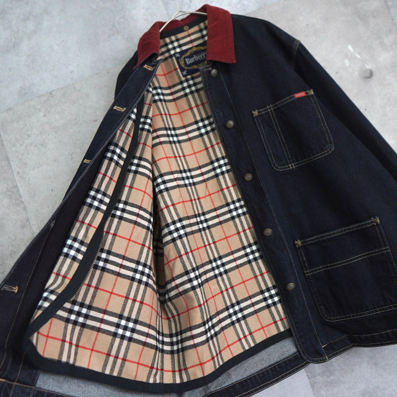 1980's Corduroy Collar Denim Jacket - NEWSED