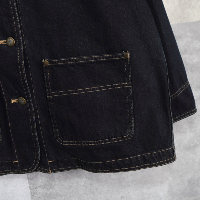 1980's Corduroy Collar Denim Jacket - NEWSED