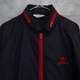 1980's Logo Embroidery Nylon Track Jacket - NEWSED