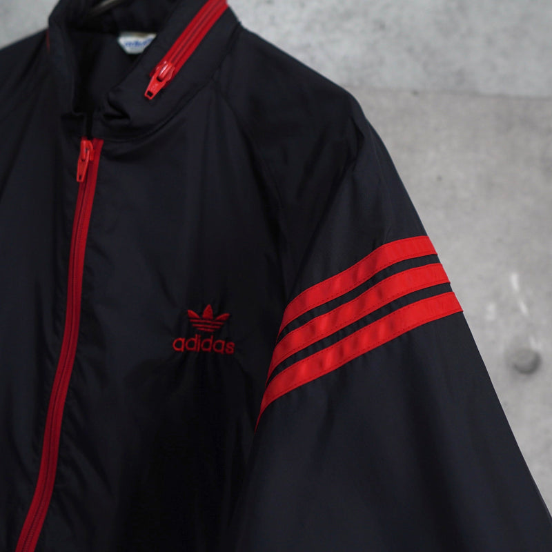 1980's Logo Embroidery Nylon Track Jacket - NEWSED