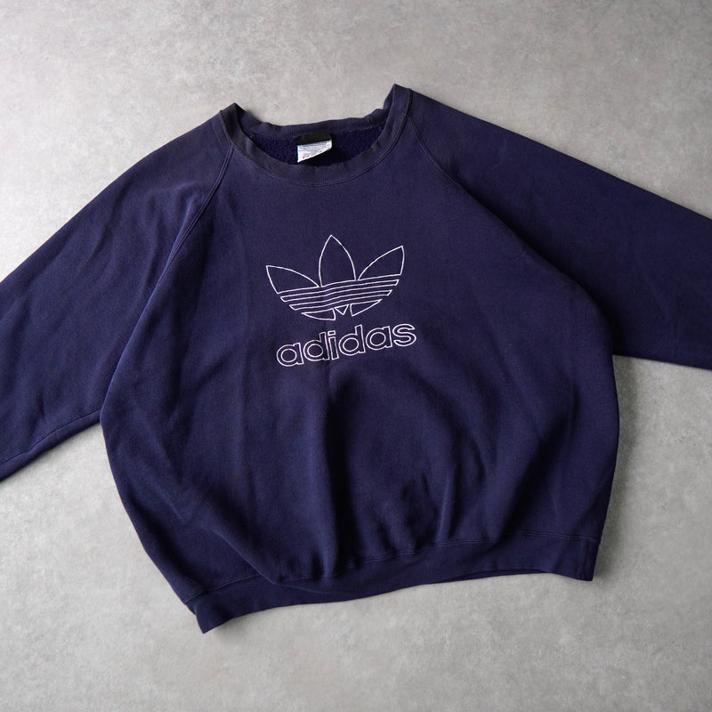 1980's Logo Embroidery Sweatshirt - NEWSED