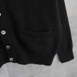 1980's Logo Patch Wool Cardigan - NEWSED