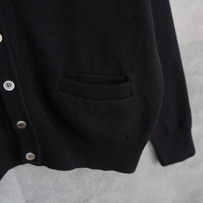 1980's Logo Patch Wool Cardigan - NEWSED