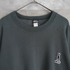 1980's One Point Shadow Man Logo Embroidery Sweatshirt