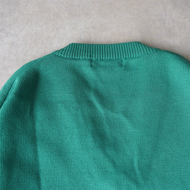 1980's〜1990's Logo Embroidery V - neck Sweater - NEWSED