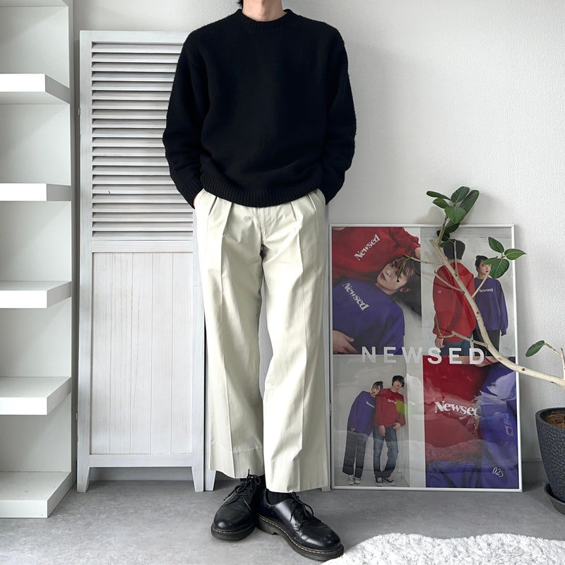 1980's〜1990's Two - tuck Cotton Trousers - NEWSED