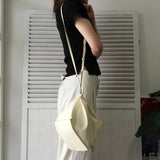 Jil Sander 灰白色软皮单肩包