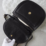 1990 Cassandra Logo Leather Shoulder Bag - NEWSED