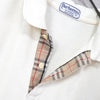 Burberry 1990's Vintage Logo Embroidered Long Sleeve Polo Shirt, Ivory