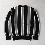 イヴ サンローラン 1990's ヴィンテージ ニット ストライプ柄 ブラック - NEWSED
