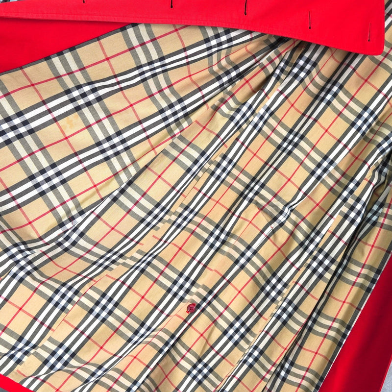バーバリー 1990's ヴィンテージ ノバチェック裏地 トレンチコート レッド - NEWSED