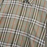 バーバリー 1990's ヴィンテージ ノバチェック ホースロゴ 総柄 長袖シャツ ベージュ - NEWSED