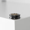 Tiffany 1990's Narrow 1837 Silver 925 Titanium Black Ring Size 10