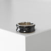 Tiffany 1990's Narrow 1837 Silver 925 Titanium Black Ring Size 10