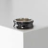 Tiffany 1990's Narrow 1837 Silver 925 Titanium Black Ring Size 10