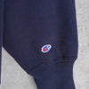 Champion 1990 年代复古反向编织运动衫 海军蓝