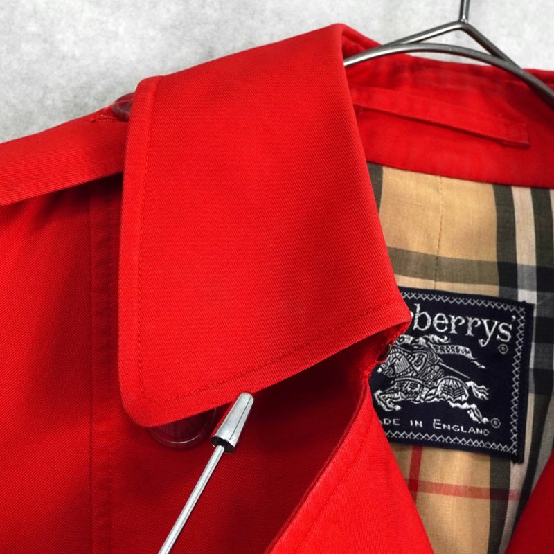バーバリー 1990's ヴィンテージ ノバチェック裏地 トレンチコート レッド - NEWSED