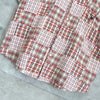 Vintage Stüssy 1990s Check Embroidered Patchwork Short Sleeve Shirt in Red