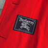 バーバリー 1990's ヴィンテージ ホースロゴ 金ボタン ステンカラーコート レッド